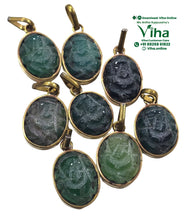 Natural Green Aventurine Stone Ganesha Pendant