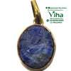 Natural Lapis Lazuli Stone Ganesha Pendant with faceted blue stone surface