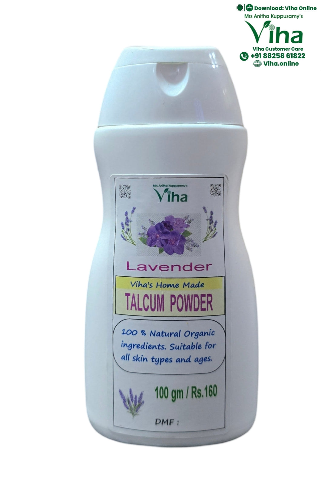 Viha's Lavender Talcum Powder