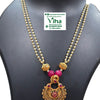 White Beads & Kemp Chain Set, necklace and earrings with pendant