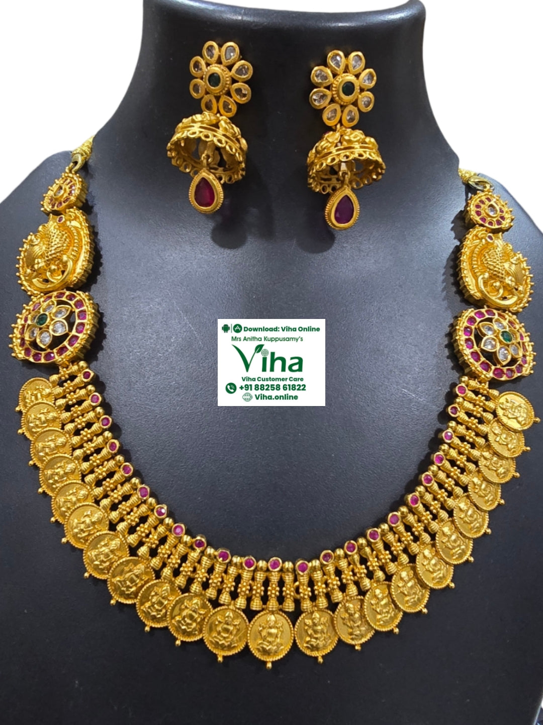 Premium Quality Kasu Necklace Set – Viha Online