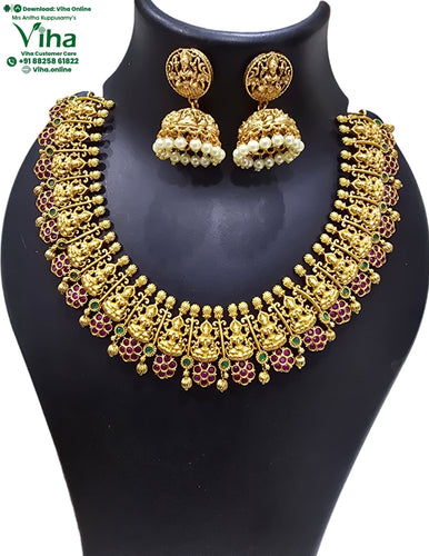 Premium Quality Mahalakshmi Necklace Set