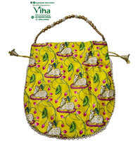 Satin Cow Potli Bag | Pouch