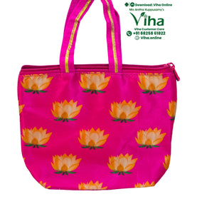 Satin Cloth Lotus Bag