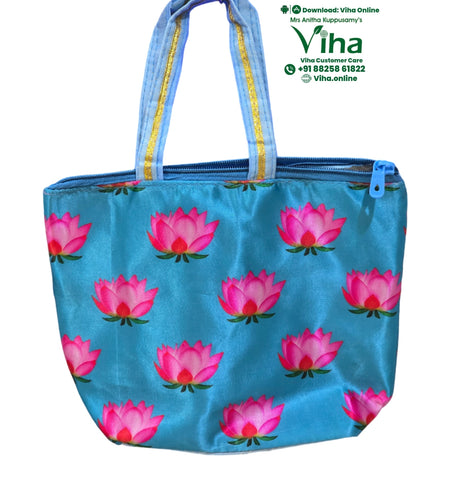 Satin Cloth Lotus Bag