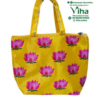 Satin Cloth Lotus Bag