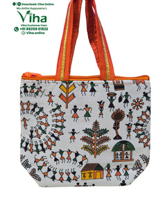 Warli Art Cloth Bag