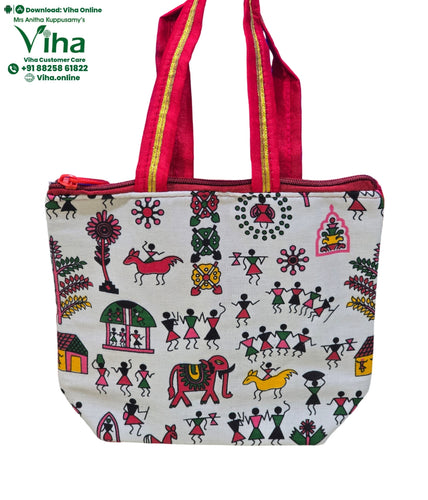 Warli Art Cloth Bag