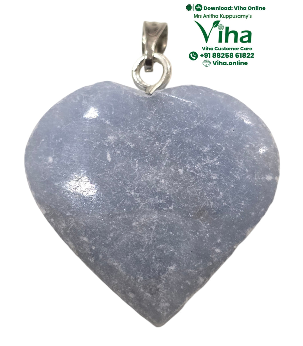 Angelite Heart Pendant