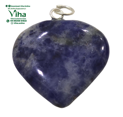 Sodolite Heart Pendant