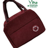 Thermal Lunch Bag, maroon rectangular pouch with two top carrying handles