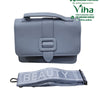 Trendy & Stylish Sling Bag For Ladies, grey handbag with one handle and buckle flap closure alongside one patterned strap