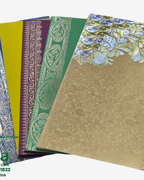 Assorted Gift Covers - 5 Pcs with fanned rectangular envelopes