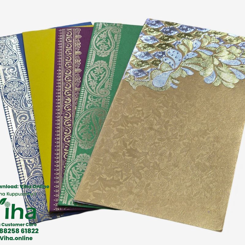 Assorted Gift Covers - 5 Pcs with fanned rectangular envelopes