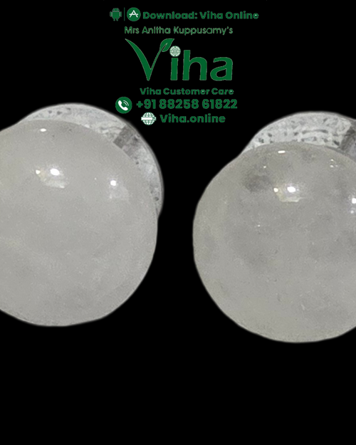 Clear Quartz Studs with crystalline texture