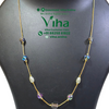 Stylish Crystal & Beads Chain with faceted iridescent beads