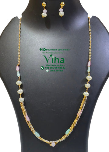 Stylish Trendy Beads & Crystal Chain Set