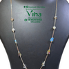 Stylish Crystal Chain, long thin chain with spaced decorative elements