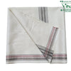 Woolen Shawl with a geometric patterned border and fringed edge