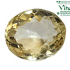 Citrine Stone, yellow and white oval faceted