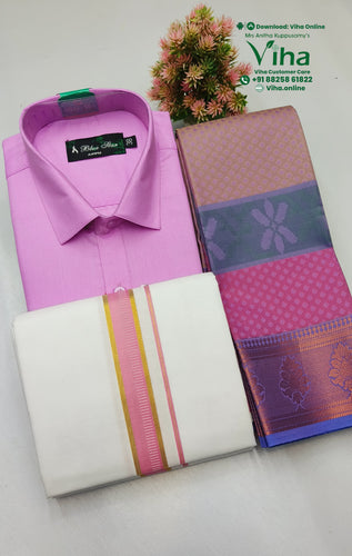 Couple Combo Dhoti Shirt & Saree