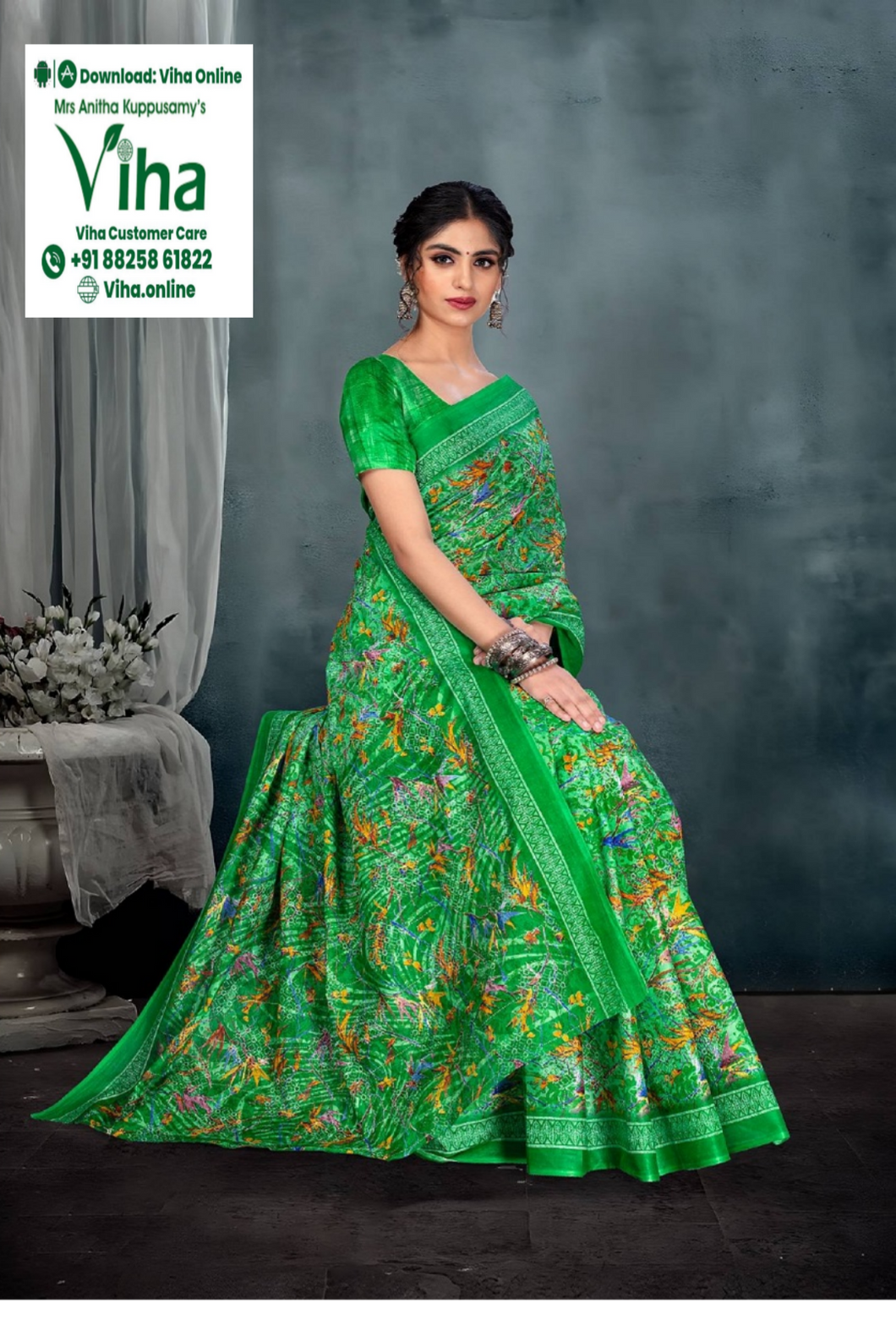 Pure Soft Printed Cotton Saree with Blouse