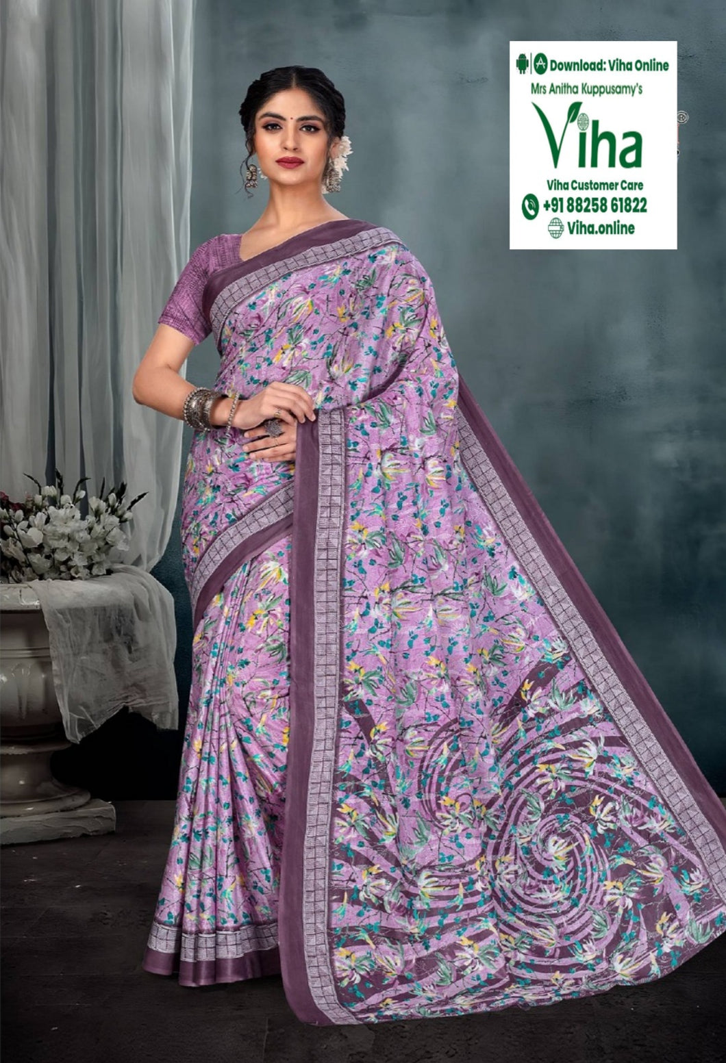 Pure Soft Printed Cotton Saree with Blouse