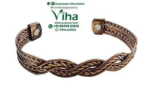 Copper Bracelet with Magnet - Unisex & Adjustable