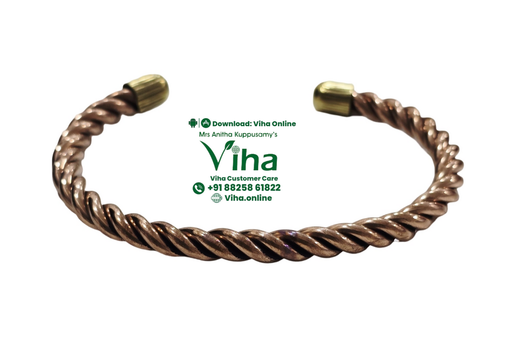Copper Bracelet with Magnet - Unisex & Adjustable