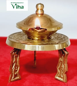 Lamp with Lid - Brass
