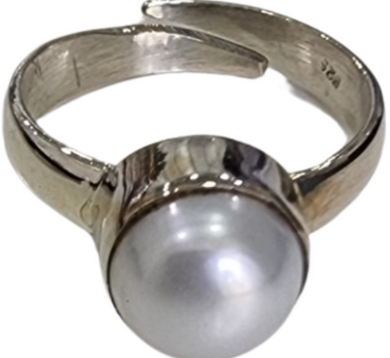 Pearl Ring Silver 3.57 gms
