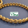 Impon Bangle, two gold-toned, matte-finish bangles with repeating wave patterns and embedded clear stones