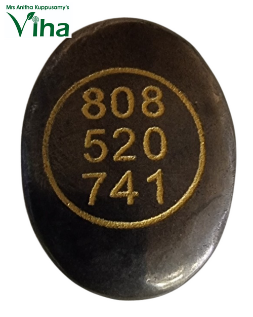 Pyrite Money Coin For Luck & Prosperous, oval pendant with engraved numbers