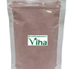 Water Melon Fruit Powder, a transparent sealed pouch containing fine dusty-pink powder and a central white rectangular label with green text