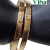 Impon Mahalakshmi Bangle with flat band and embossed figure motif
