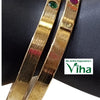 Impon Multi Colour Stone Bangle, circular bracelets with green stone and red stone