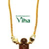 Impon Thali Set, pendant on a yellow twisted cord