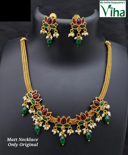 Lotus Designer Necklace Set