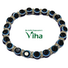 Unisex Evil Eye Bracelet With Stones and concentric circle bead patterns