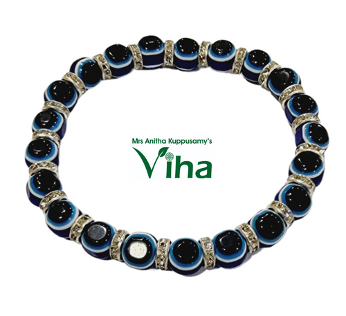 Unisex Evil Eye Bracelet With Stones