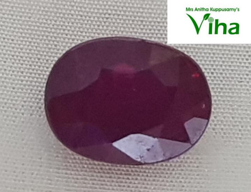 Original Manik / Ruby Stone - Oval Cut, faceted oval