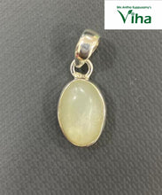 Moon Stone Oval Cut Silver Pendant Natural