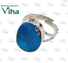 Turquoise Ring Silver Adjustable