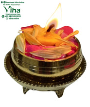 Jaladeepam Lamp | Mini Urli With Designer Stand Plate