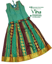 Readymade Pavadai Set With Sleeves / Lehenga Set - 10 to 11 Yrs