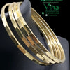 Impon Bangle with four matching pieces and faceted outer surface