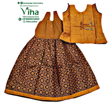 Readymade Pavadai Set With Sleeves / Lehenga Set - 3 to 4 years