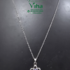 Evil Eye Pendant Chain, a silver-toned link chain necklace with a star-shaped pendant featuring a blue and white eye motif centered within