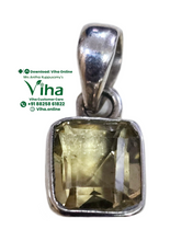 Citrine Pendant Silver - Oval Cut