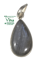 Natural Labradorite Silver Pendant